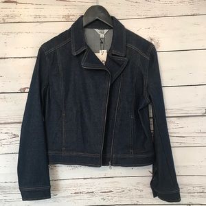 Denim Asymmetrical Zip Jacket